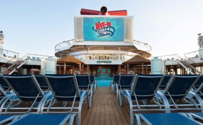 Carnival Sensation movies by pool